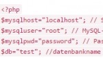 php und mysql create database
