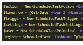 Preview PowerShell Aufgabenplanung: Rechner oder Server neustarten