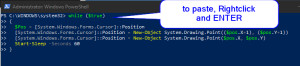 Preview PowerShell: Prevent screen saver, lock: Move mouse regularly