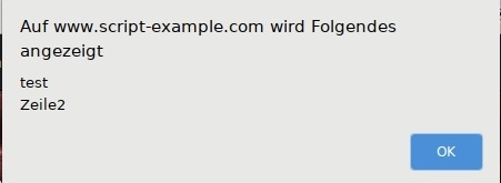 Preview Javascript - Popup Dialog ausgeben, Texteingabe, Bestätigung