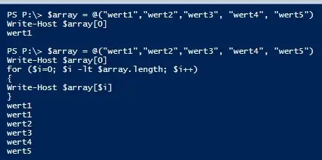 Preview PowerShell Loops und Array